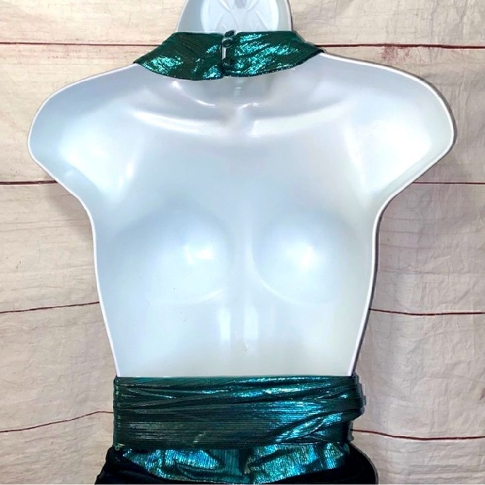 Fashion Nova Wine and Shine Metallic Top | Teal | Medium - Picture 6 of 8